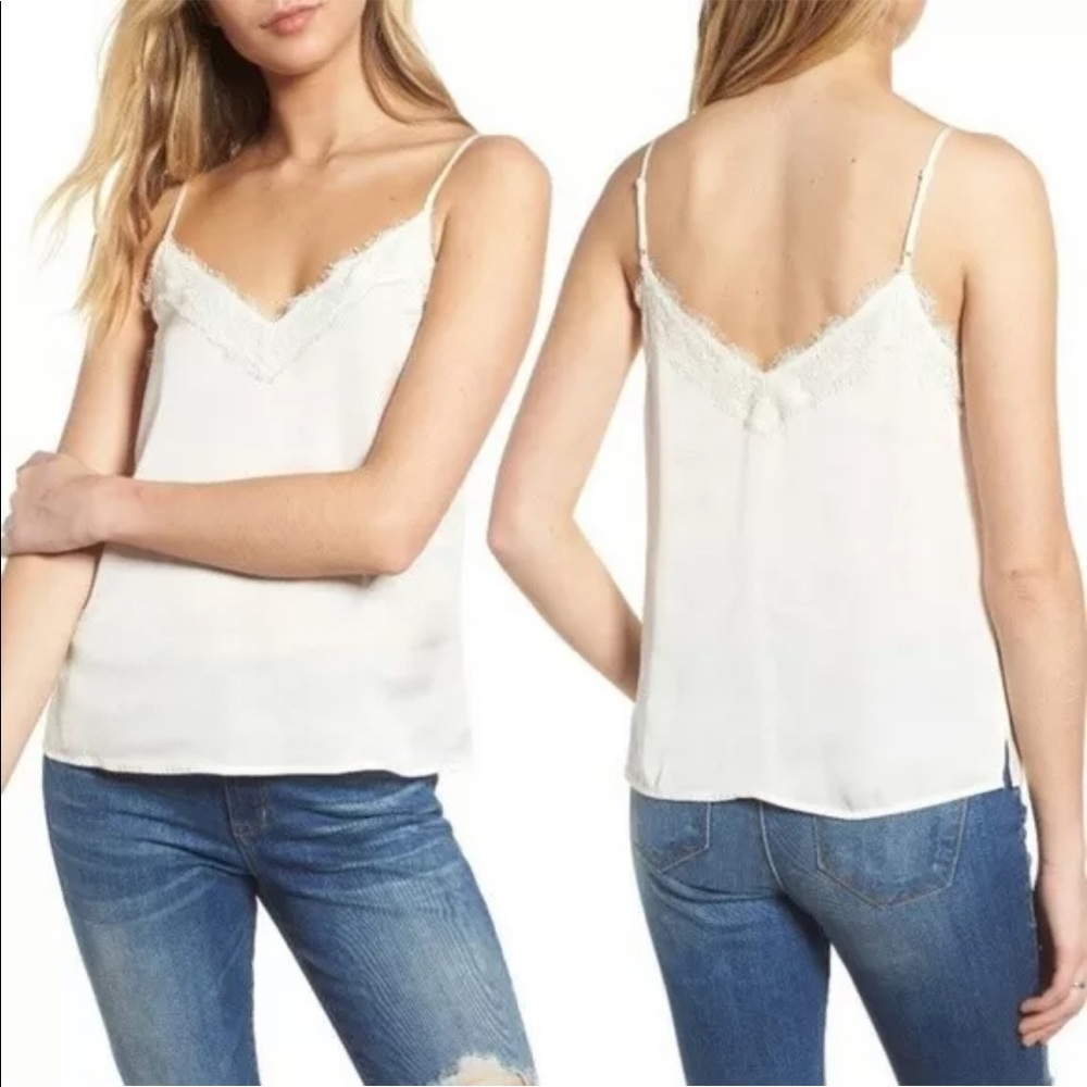 NWT Nordstrom Lace Trim Satin Camisole - Picture 3 of 7